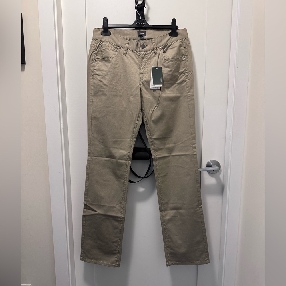 MEXX straight leg cotton pants, khaki, US8, UK12 BNWT